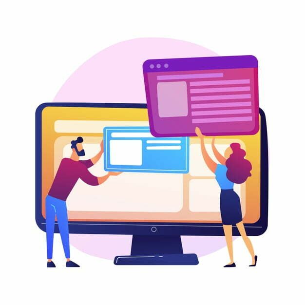 website creation vector image