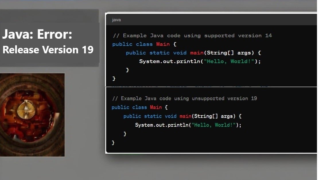 Java Error Release Version 19 Not Supported